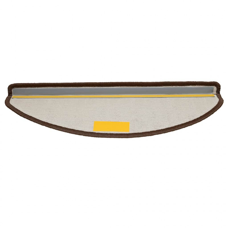 Maty na schody 20 szt. 65x21x4 cm Brązowe półokrągłe duże