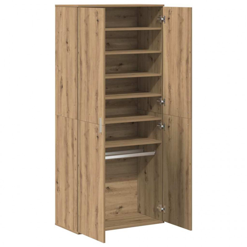 Bufet dąb artisan 80 x 39 x 178 cm Materiał drewnopochodny
