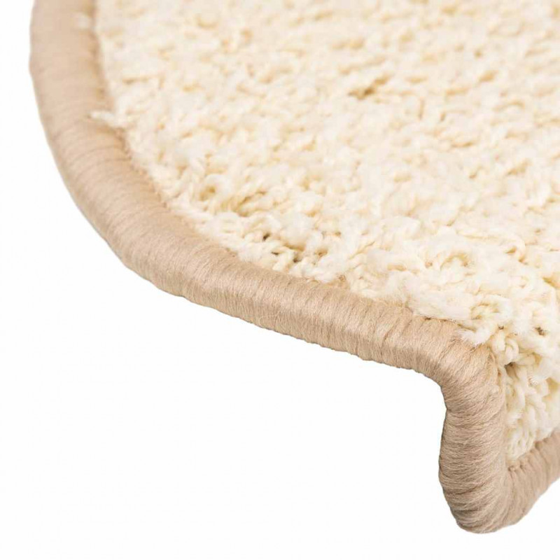 Maty na schody 20 szt. 65x21x4 cm Kremowe półokrągłe duże
