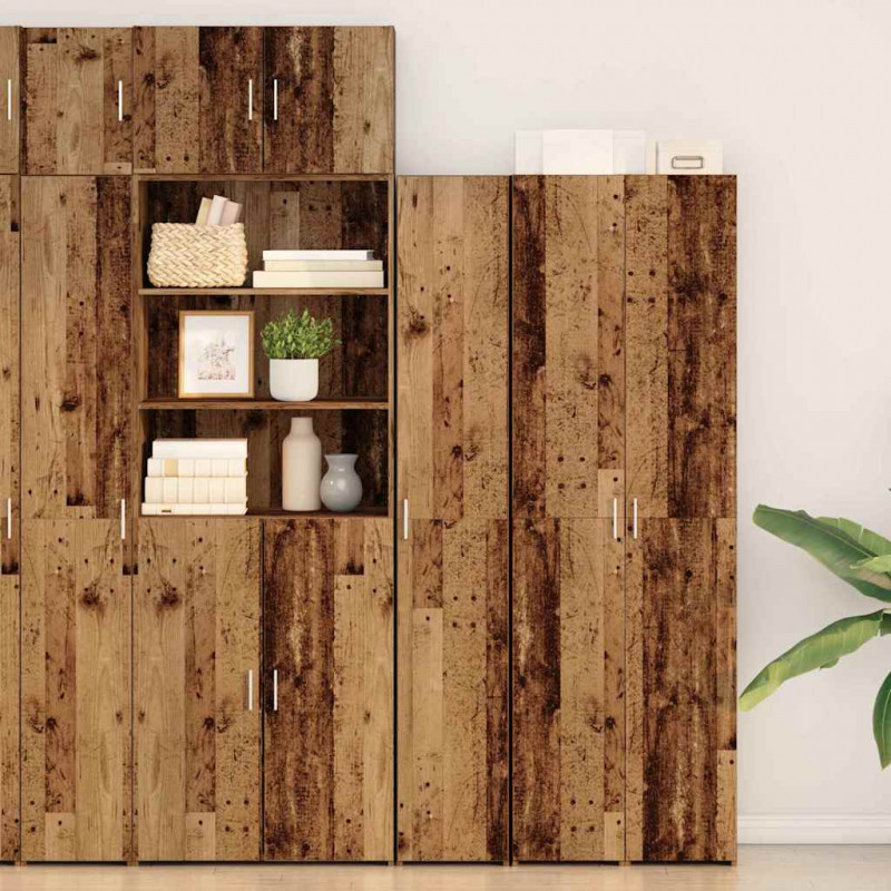 Highboard 2 pcs Stare drewno 30 x 42,5 x 185 cm