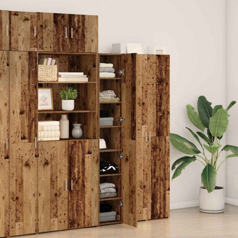 Highboard 2 pcs Stare drewno 30 x 42,5 x 185 cm