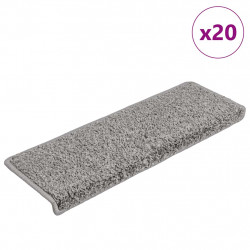 Maty na schody 20 szt. 65x21x4 cm Szare, prostokątne krawędzie