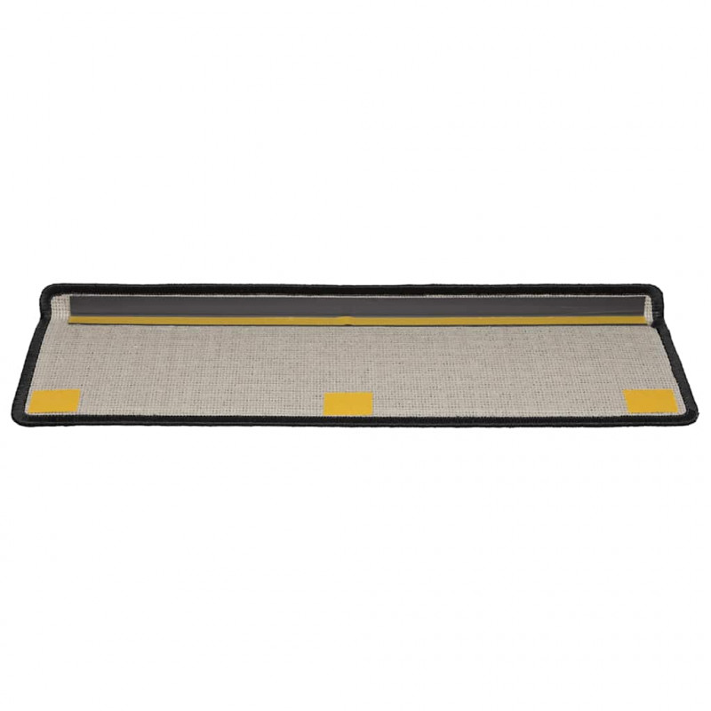 Maty na schody 20 szt. 65x21x4 cm, czarne, prostokątne krawędzie