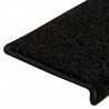 Maty na schody 20 szt. 65x21x4 cm, czarne, prostokątne krawędzie