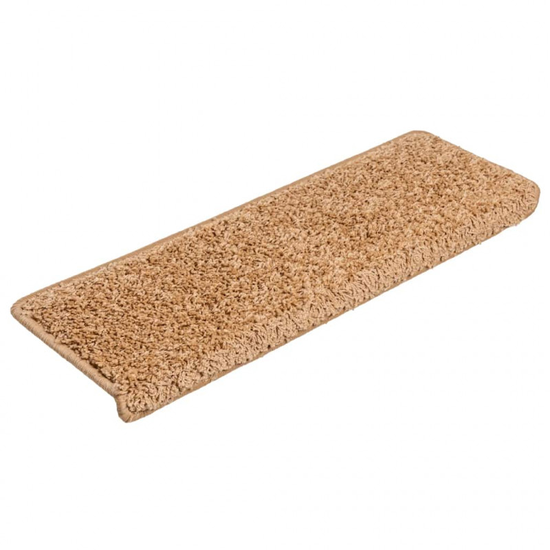 Maty na schody 20 szt. 65x21x4 cm Beżowe, prostokątne krawędzie