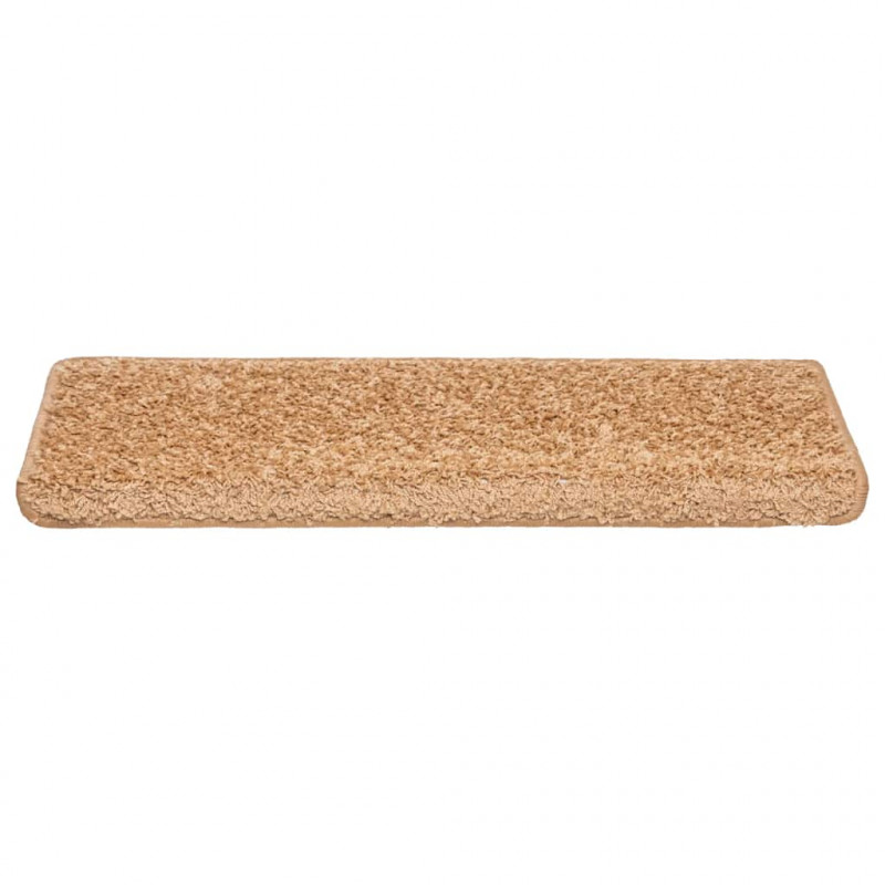 Maty na schody 20 szt. 65x21x4 cm Beżowe, prostokątne krawędzie