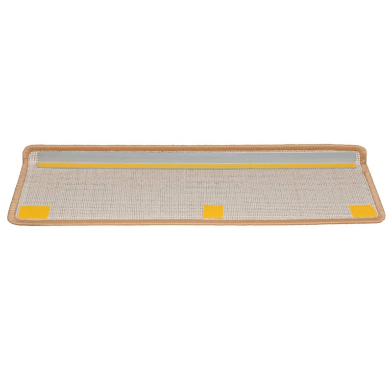 Maty na schody 20 szt. 65x21x4 cm Beżowe, prostokątne krawędzie