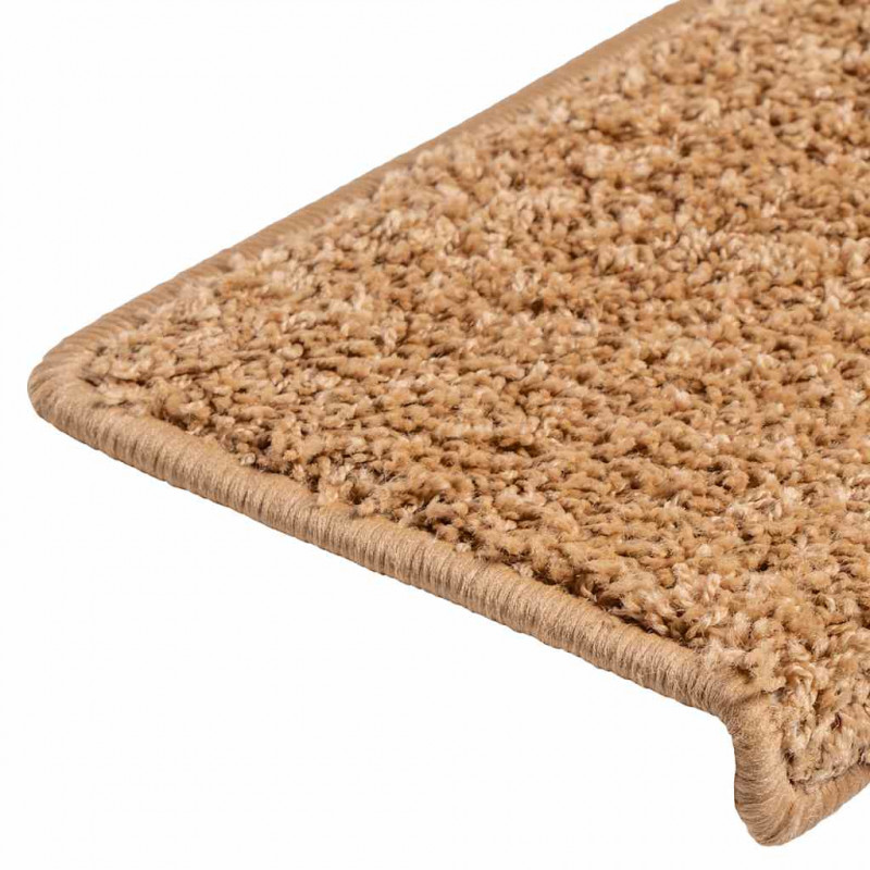 Maty na schody 20 szt. 65x21x4 cm Beżowe, prostokątne krawędzie