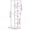 Highboard 2 pcs Dąb rzemieślniczy 30 x 42,5 x 185 cm