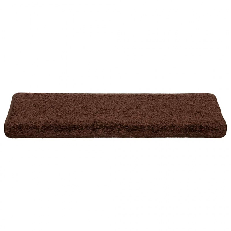 Maty na schody 20 szt. 65x21x4 cm Brązowe prostokątne krawędzie