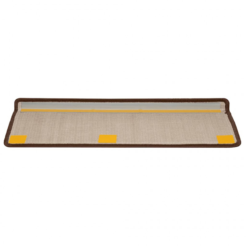 Maty na schody 20 szt. 65x21x4 cm Brązowe prostokątne krawędzie
