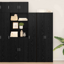 Highboard 2 pcs Czarny Dąb 30 x 42,5 x 185 cm