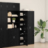 Highboard 2 pcs Czarny Dąb 30 x 42,5 x 185 cm