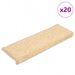 Maty na schody 20 szt. 65x21x4 cm kremowe, prostokątne krawędzie