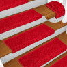 Maty na schody 20 szt. 65x21x4 cm Czerwone prostokątne krawędzie