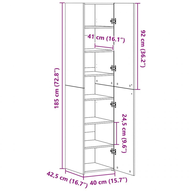 Highboard Stare drewno 40 x 42,5 x 185 cm