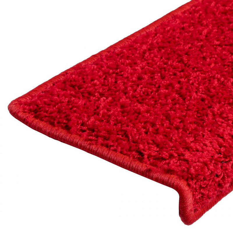 Maty na schody 20 szt. 65x21x4 cm Czerwone prostokątne krawędzie