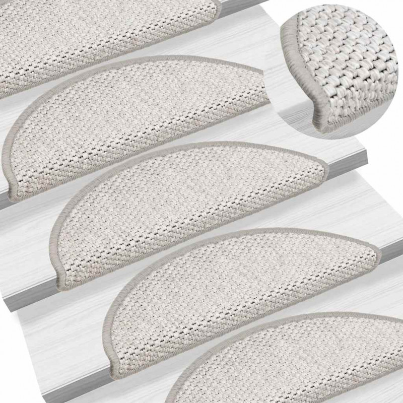 Maty na schody samoprzylepne Sisal-Look 30 szt. 56x17x3 cm