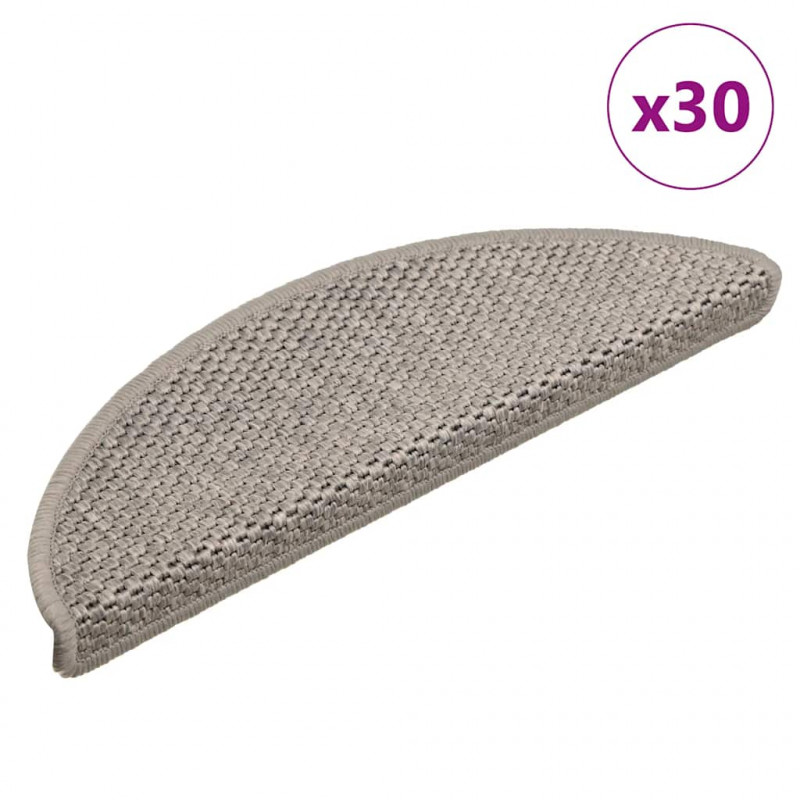 Maty na schody samoprzylepne sizal-look 30 szt. 56x17x3 cm