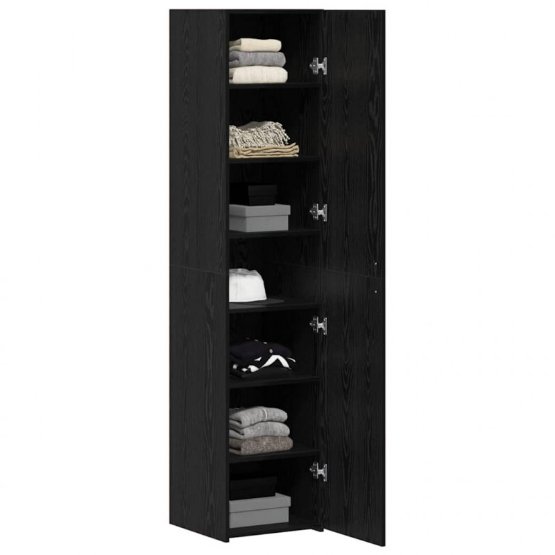Highboard Czarny Dąb 40 x 42,5 x 185 cm