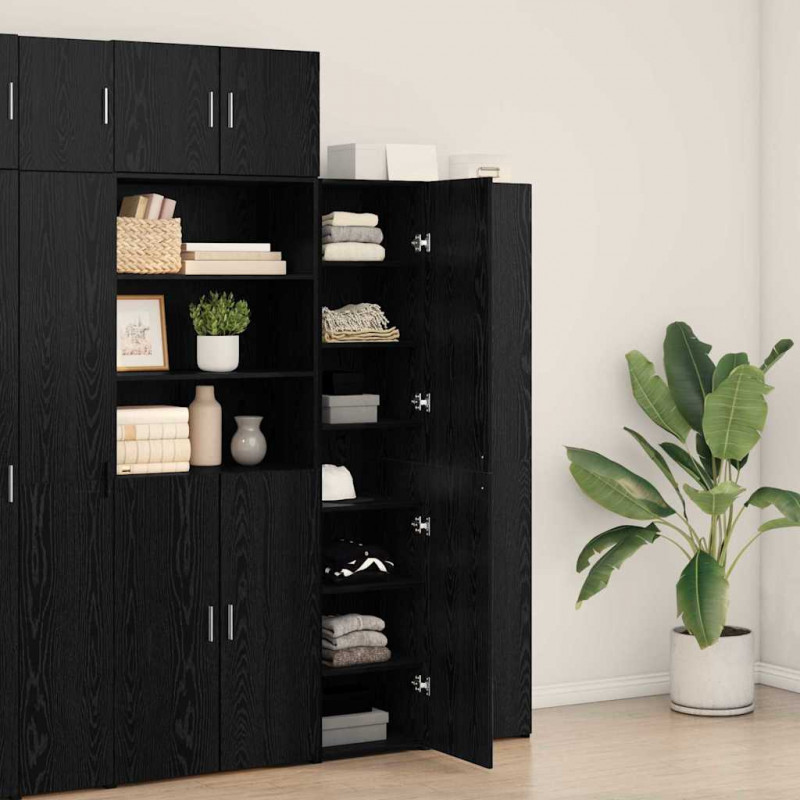Highboard Czarny Dąb 40 x 42,5 x 185 cm