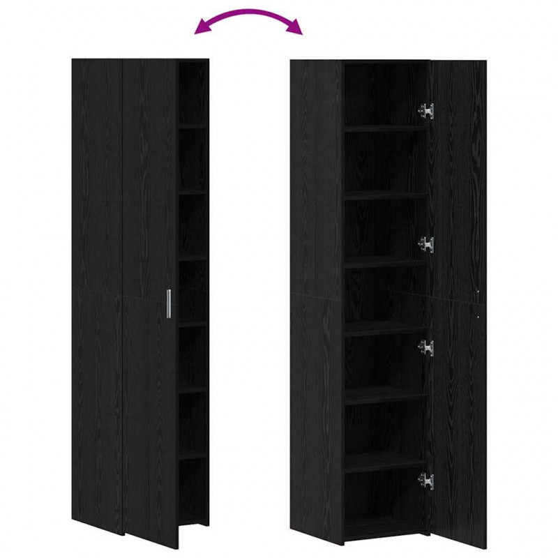 Highboard Czarny Dąb 40 x 42,5 x 185 cm