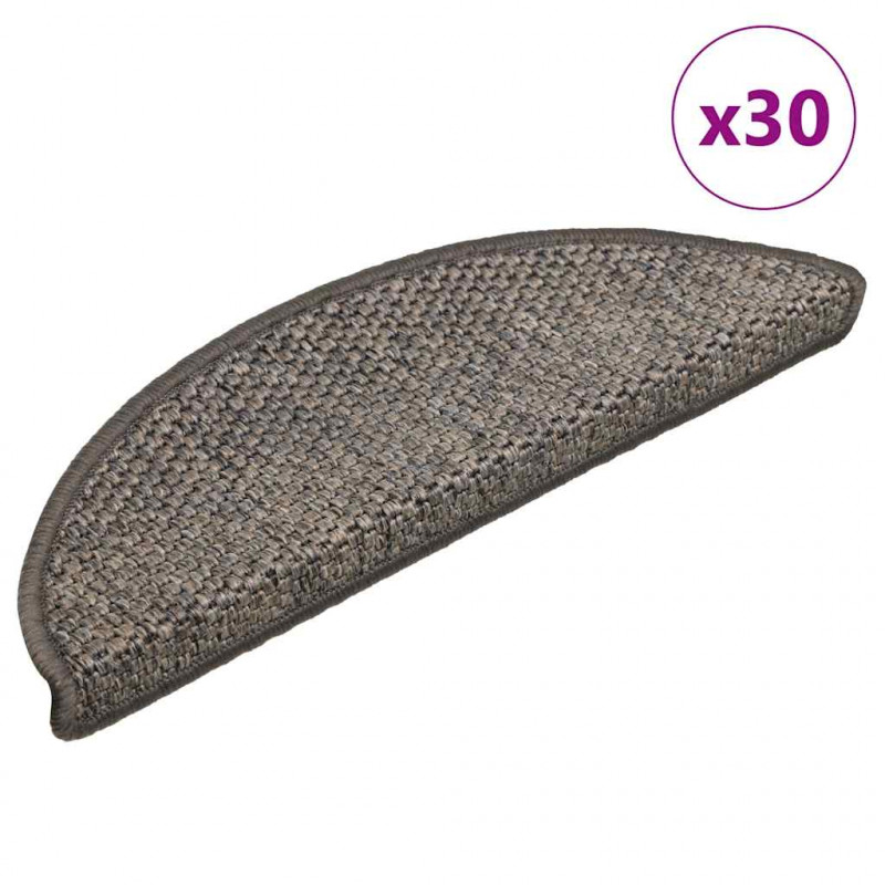 Maty na schody samoprzylepne sizal-look 30 szt. 56x17x3 cm