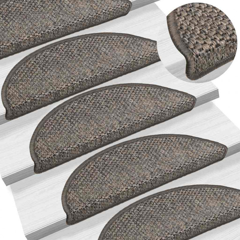 Maty na schody samoprzylepne sizal-look 30 szt. 56x17x3 cm