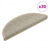 Maty na schody samoprzylepne sizal-look 30 szt. 56x17x3 cm