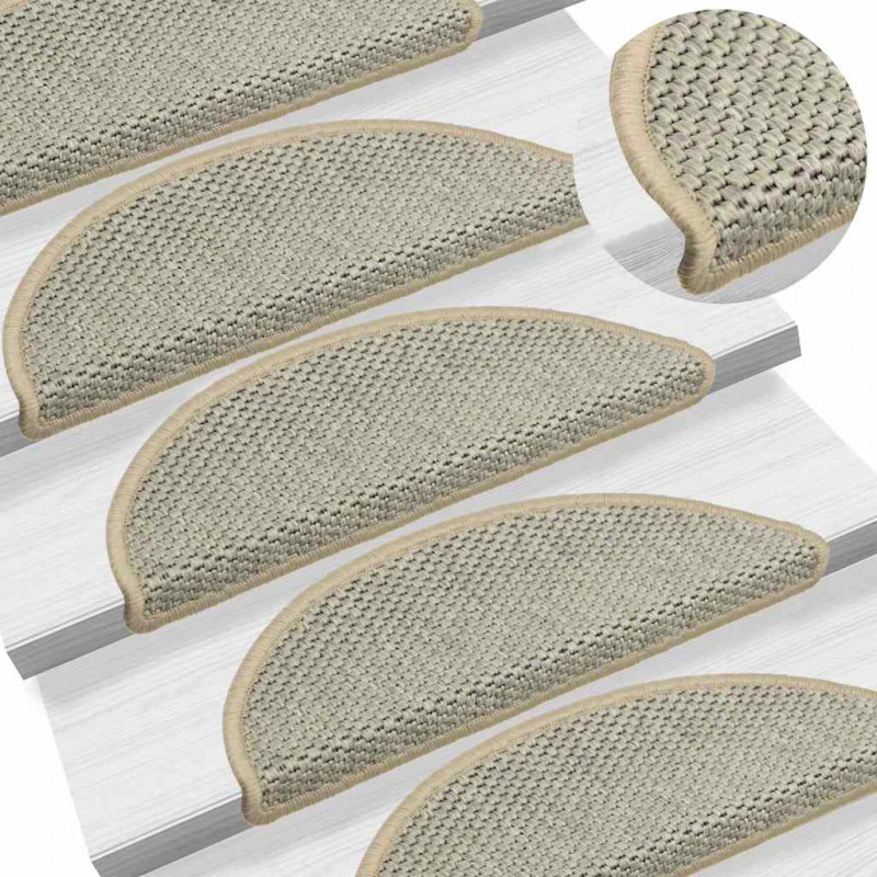 Maty na schody samoprzylepne sizal-look 30 szt. 56x17x3 cm