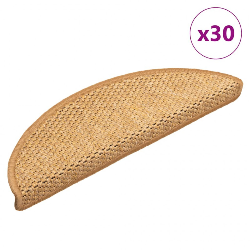 Maty na schody samoprzylepne Sisal-Look 30 szt. 56x17x3 cm