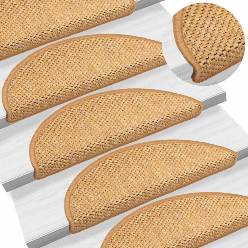 Maty na schody samoprzylepne Sisal-Look 30 szt. 56x17x3 cm