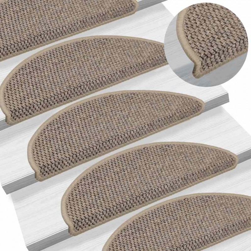 Maty na schody samoprzylepne Sisal-Look 30 szt. 56x17x3 cm