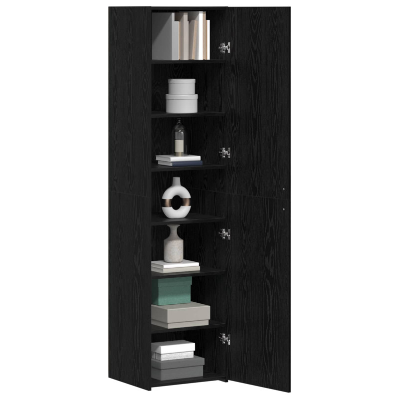 Highboard Czarny Dąb 45 x 42,5 x 185 cm