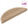 Maty na schody samoprzylepne sizal-look 30 szt. 56x17x3 cm