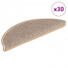 Maty na schody samoprzylepne sizal-look 30 szt. 56x17x3 cm
