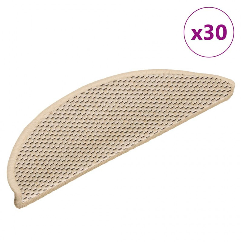 Maty na schody samoprzylepne sizal-look 30 szt. 56x17x3 cm