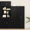Highboard 2 pcs Czarny Dąb 50 x 42,5 x 185 cm