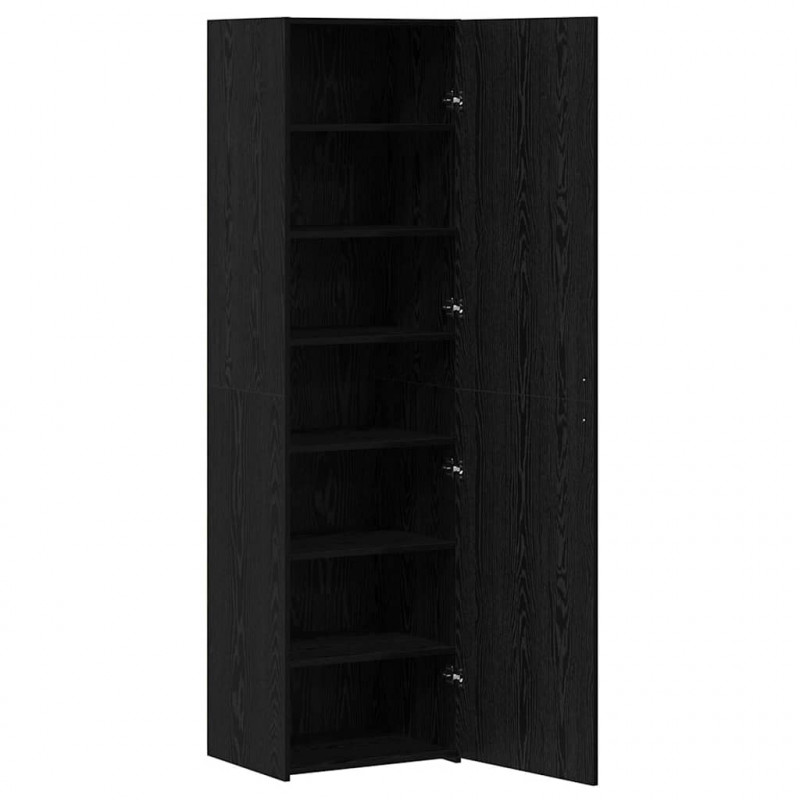 Highboard 2 pcs Czarny Dąb 50 x 42,5 x 185 cm