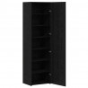 Highboard 2 pcs Czarny Dąb 50 x 42,5 x 185 cm