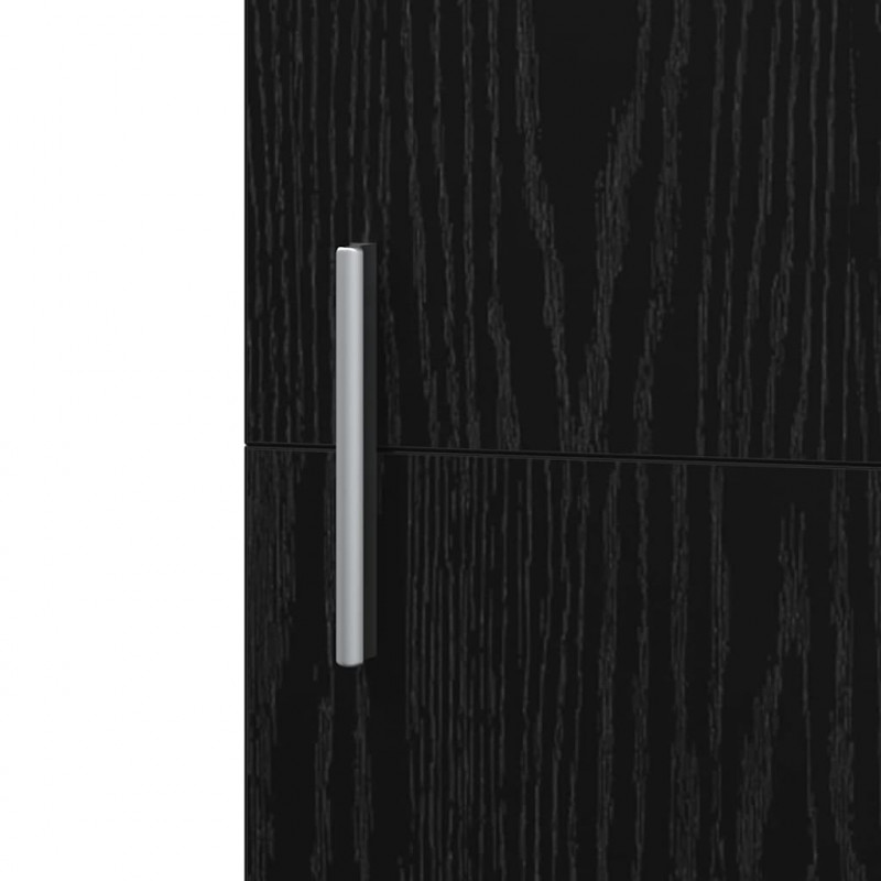 Highboard 2 pcs Czarny Dąb 50 x 42,5 x 185 cm