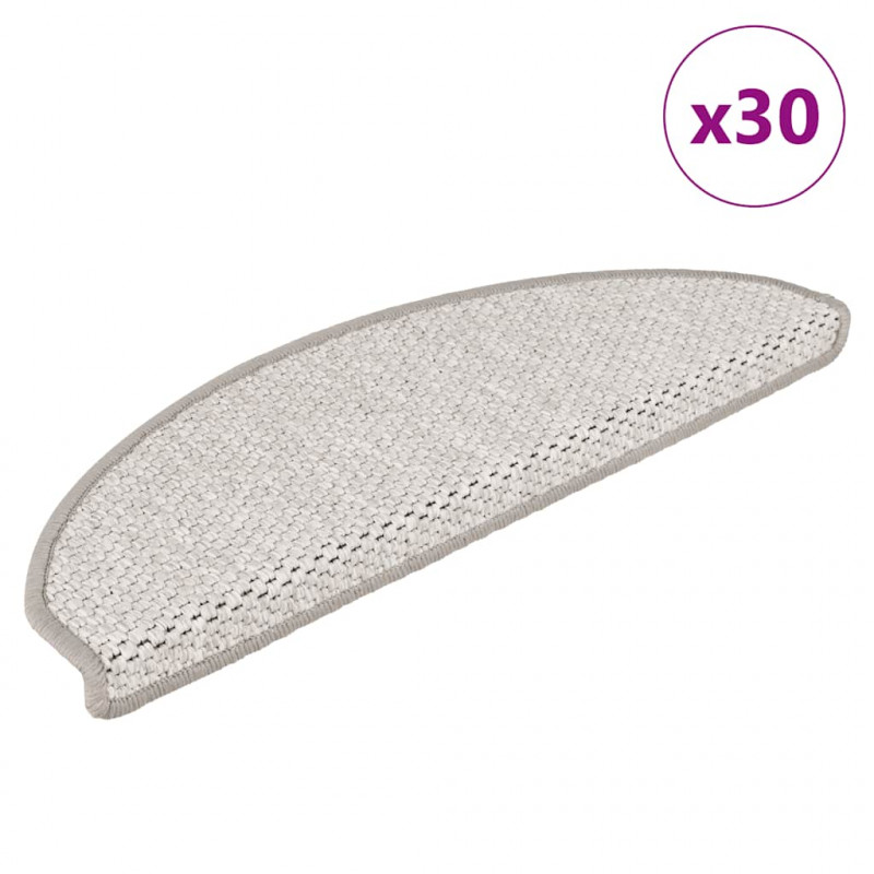 Maty na schody samoprzylepne Sisal-Look 30 szt. 65x21x4 cm