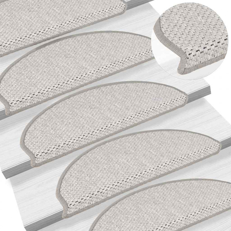 Maty na schody samoprzylepne Sisal-Look 30 szt. 65x21x4 cm