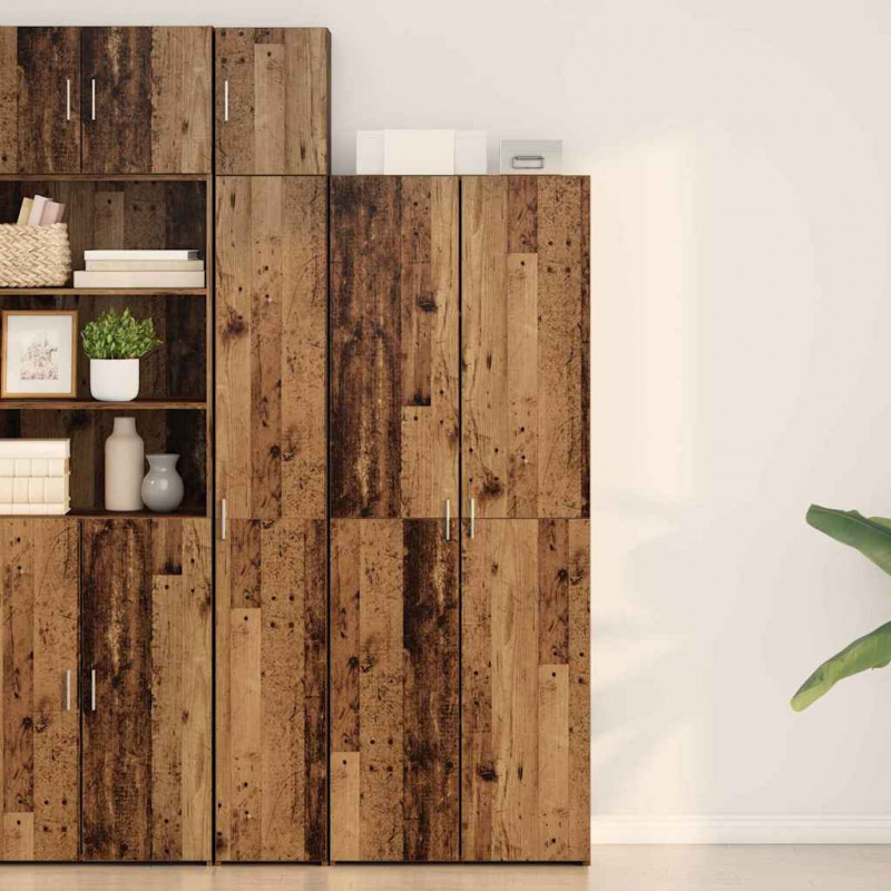 Highboard 2 pcs Stare drewno 70 x 42,5 x 185 cm