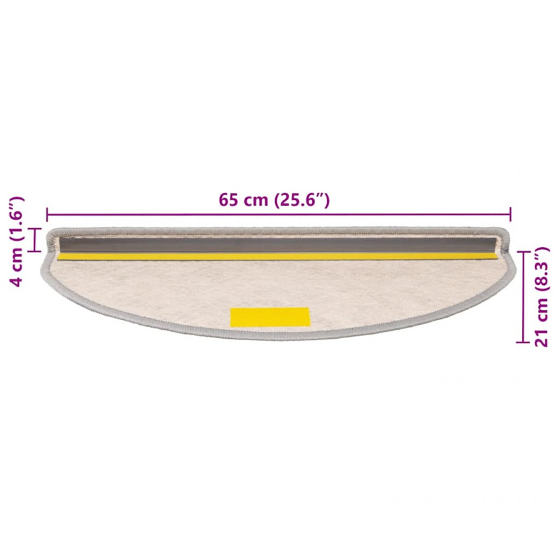 Maty na schody samoprzylepne Sisal-Look 30 szt. 65x21x4 cm