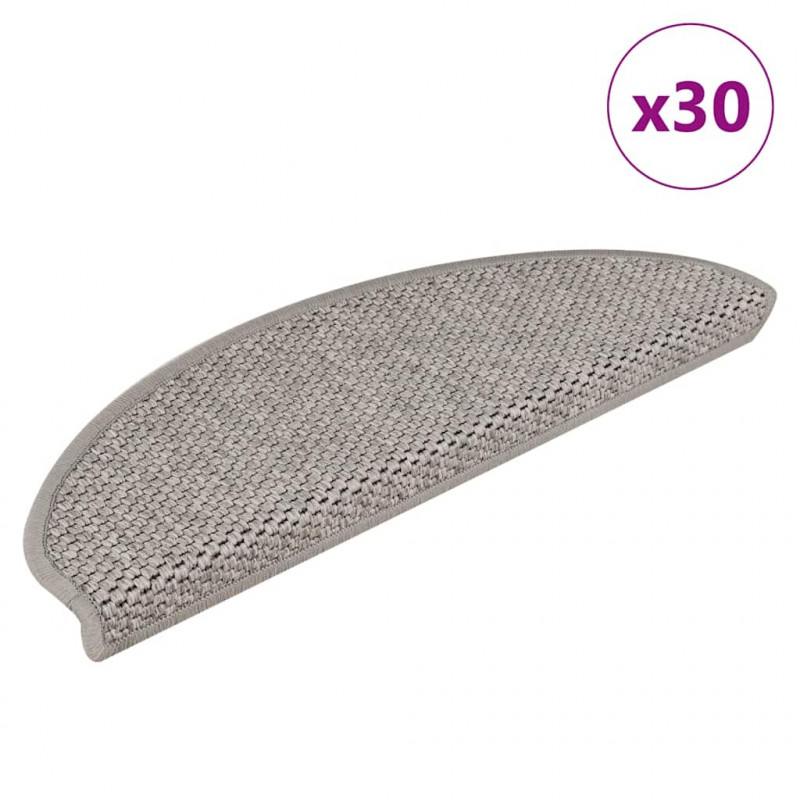 Maty na schody samoprzylepne sizal-look 30 szt. 65x21x4 cm