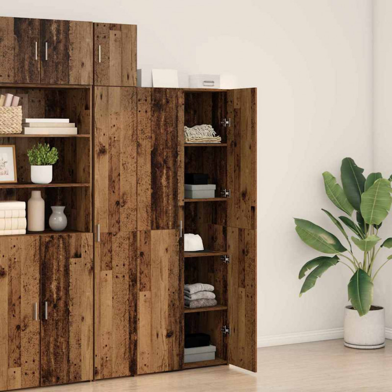 Highboard 2 pcs Stare drewno 70 x 42,5 x 185 cm