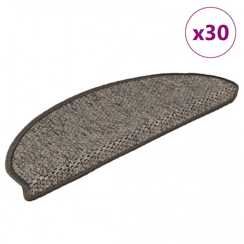 Maty na schody samoprzylepne sizal-look 30 szt. 65x21x4 cm