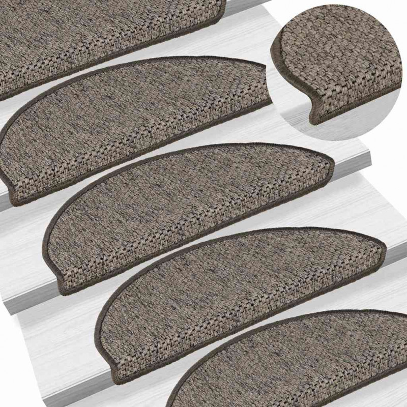 Maty na schody samoprzylepne sizal-look 30 szt. 65x21x4 cm