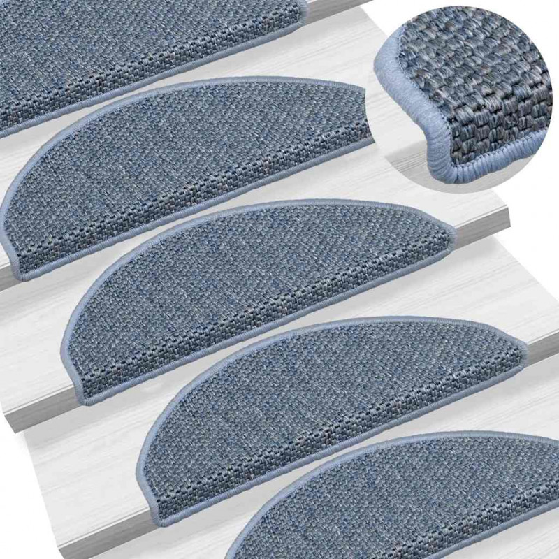 Maty na schody samoprzylepne sizal-look 30 szt. 65x21x4 cm